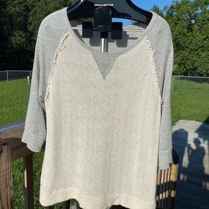 Potter’s Pot 3/4 sleeve knit front- Anthropologie